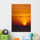 Indonesia, Bali, A fiery sunset over open waters Wall Mural