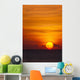 Indonesia, Bali, A fiery sunset over open waters Wall Mural