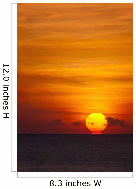 Indonesia, Bali, A fiery sunset over open waters Wall Mural