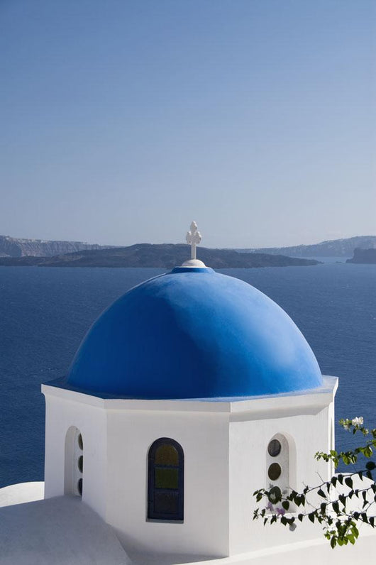 Island of Thirassia in the distance Wall Mural