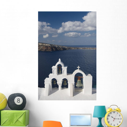 Mediterranean Sea and Island of Thirassia in the distance Wall Mural