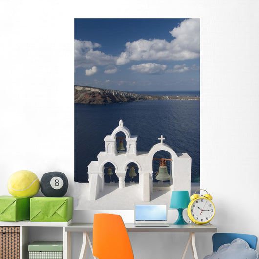 Mediterranean Sea and Island of Thirassia in the distance Wall Mural