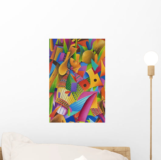 Guatemala, Lake Atitlan, Panajachel, colorful painting for sale Wall Mural