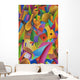 Guatemala, Lake Atitlan, Panajachel, colorful painting for sale Wall Mural
