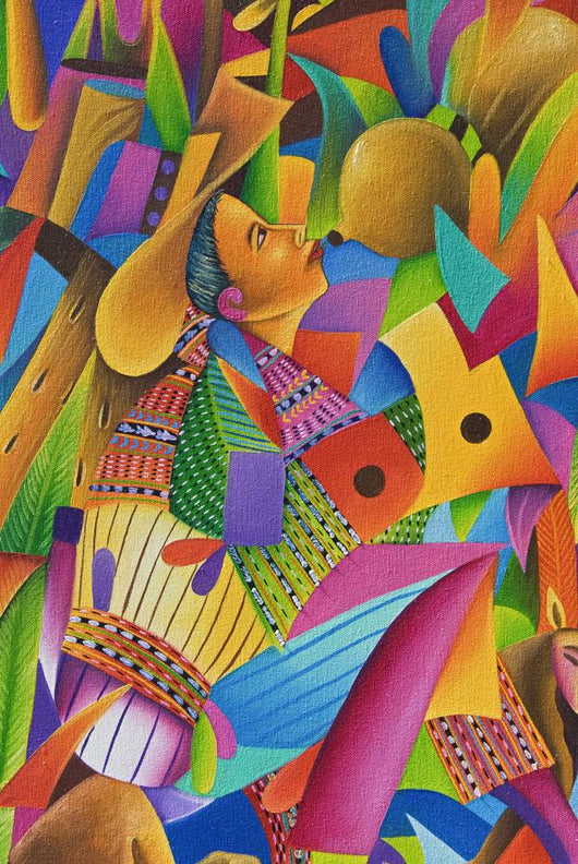 Guatemala, Lake Atitlan, Panajachel, colorful painting for sale Wall Mural