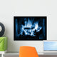 HDR photo of magic icy blue flames Wall Mural