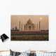 Sunset over Taj Mahal Wall Decal