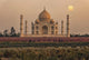 Sunset over Taj Mahal Wall Decal