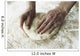 Close-Up Of Hands Kneading Dough Wall Mural