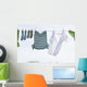 Laundry Hanging On Outdoor Clothesline Wall Mural