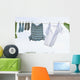 Laundry Hanging On Outdoor Clothesline Wall Mural
