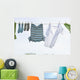 Laundry Hanging On Outdoor Clothesline Wall Mural
