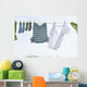 Laundry Hanging On Outdoor Clothesline Wall Mural
