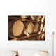 Wine Barrels Stacked On Shelves Wall Mural