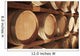 Wine Barrels Stacked On Shelves Wall Mural