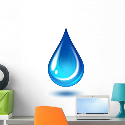 Water Drop Wall Decal shown on a wall