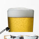Close-Up Detail Of Beer In Wet Glass Wall Mural