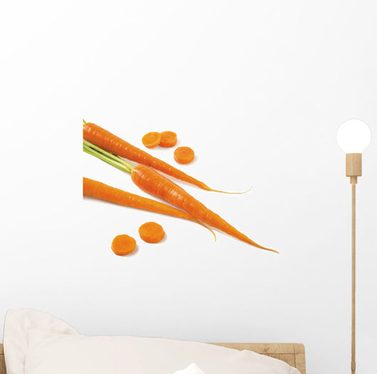 Close-Up Of Fresh Carrots Wall Mural