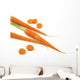 Close-Up Of Fresh Carrots Wall Mural