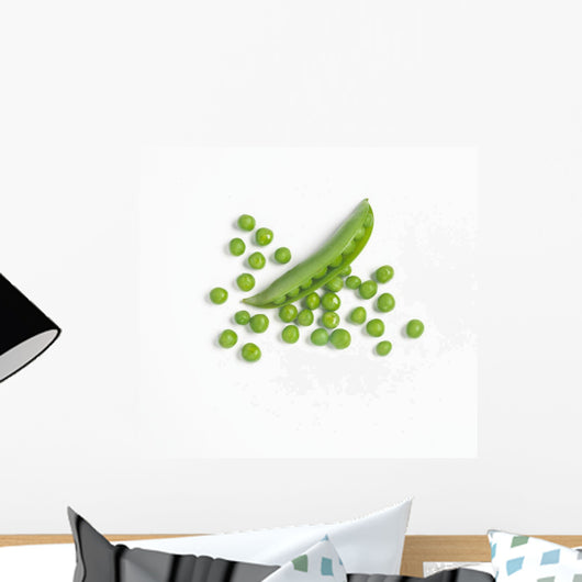 Fresh Green Peas From The Pod Wall Mural