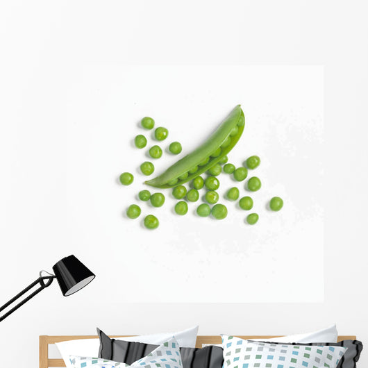 Fresh Green Peas From The Pod Wall Mural