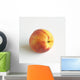 Close-Up Of Ripe Peach On White Background Wall Mural