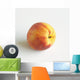 Close-Up Of Ripe Peach On White Background Wall Mural