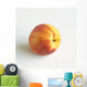 Close-Up Of Ripe Peach On White Background Wall Mural