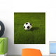 Soccer Ball On Grass Wall Mural