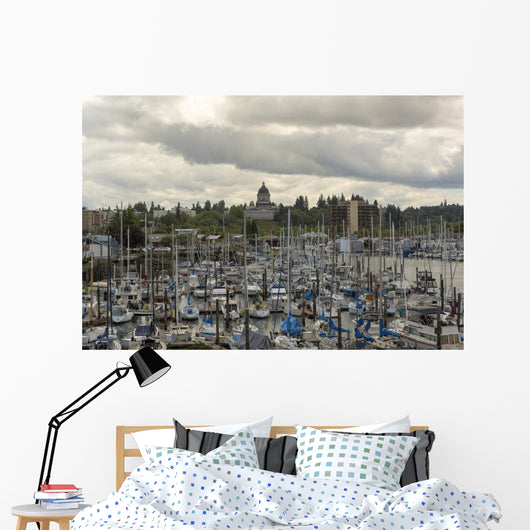 Marina Olympia Washington Waterfront Wall Decal