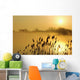 Canada Geese In Flight At Sunrise Wall Mural