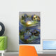Northern Green Frogs Mating In A Pond Wall Mural
