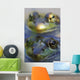 Northern Green Frogs Mating In A Pond Wall Mural