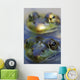 Northern Green Frogs Mating In A Pond Wall Mural