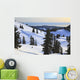 Cross-Country Skier Descends The Slope Below Mount Steel Wall Mural