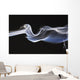 Close-Up Detail Of Smoke Against Black Background Wall Mural