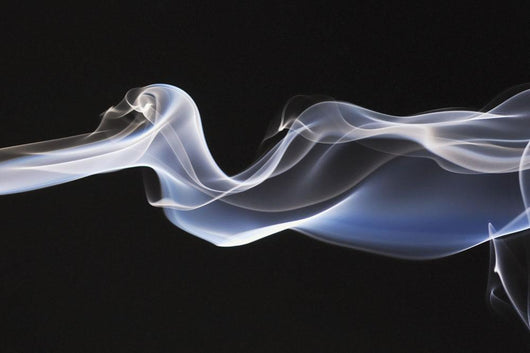 Close-Up Detail Of Smoke Against Black Background Wall Mural