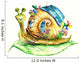 Snail in eco-house.My own watercolor painting. Wall Decal