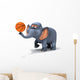 Elephant Shooting Hoops Wall Decal
