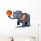 Elephant Shooting Hoops Wall Decal