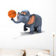 Elephant Shooting Hoops Wall Decal