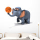 Elephant Shooting Hoops Wall Decal