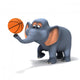 Elephant Shooting Hoops Wall Decal