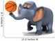 Elephant Shooting Hoops Wall Decal