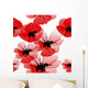 Floral Seamless Pattern with Wall Decal