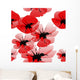Floral Seamless Pattern with Wall Decal