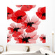 Floral Seamless Pattern with Wall Decal