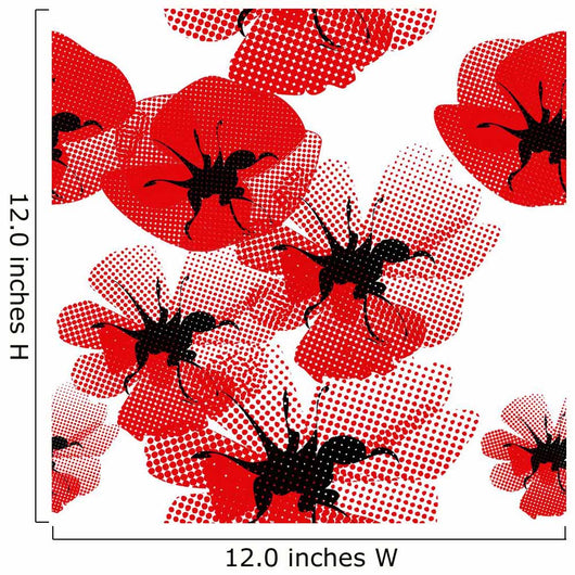 Floral Seamless Pattern with Wall Decal