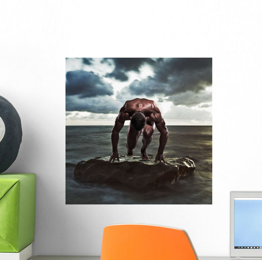A muscular man Wall Mural