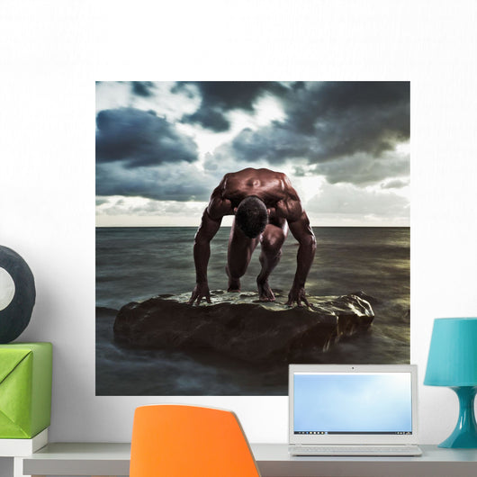 A muscular man Wall Mural